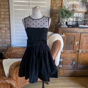 CLAUDE PIERLOT PARIS DESIGNER BLACK DRESS MESH SLEEVELESS FORMAL EVENING 36